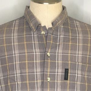 Columbia plaid short sleeve shirt medium